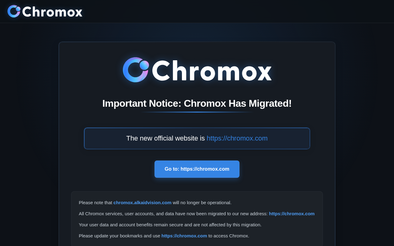 Screenshot of Chromox: Your Data Migration Solution
