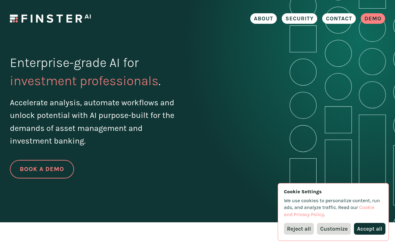 Screenshot of Finster AI: Revolutionizing Investment Analysis with AI