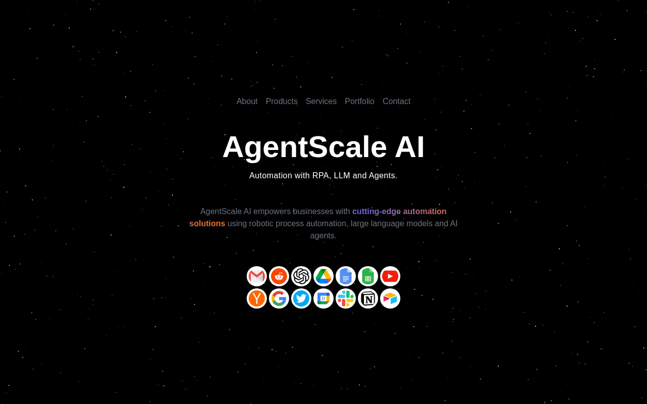 Screenshot of AgentScale AI: Boost Business Automation with AI Agents