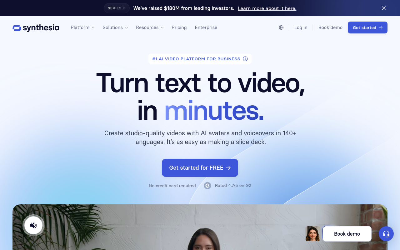 Screenshot of Synthesia Review: AI Video Creation Made Easy