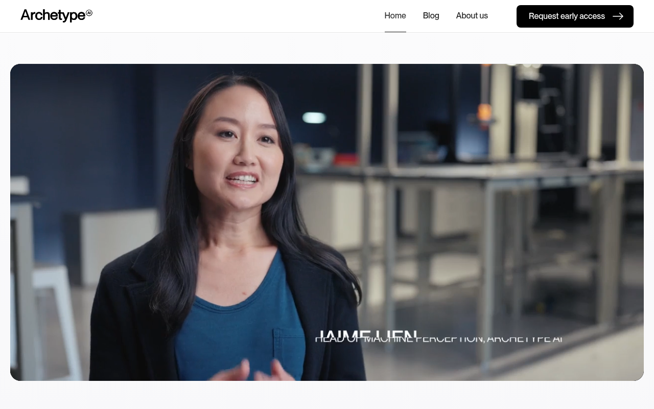 Screenshot of Archetype AI: Decoding the Physical World with AI