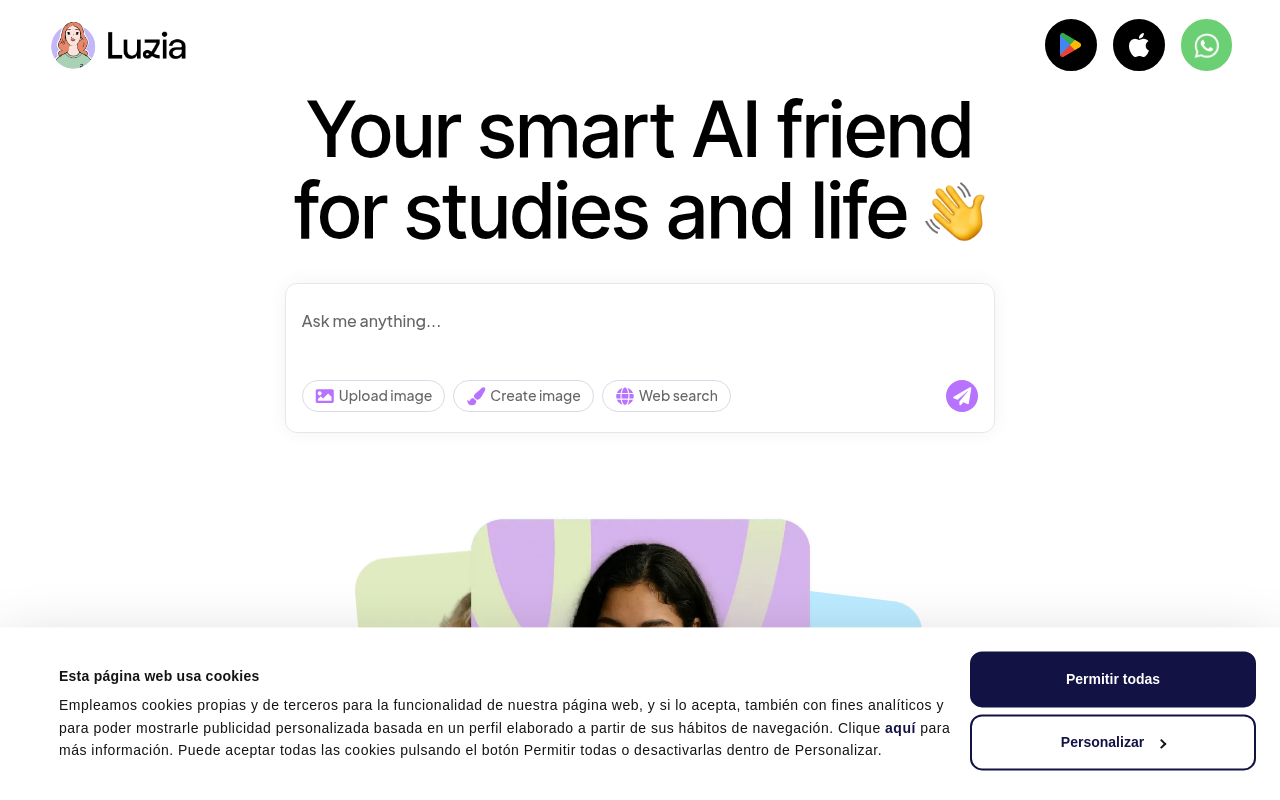 Screenshot of Luzia: Your Free AI Assistant on WhatsApp