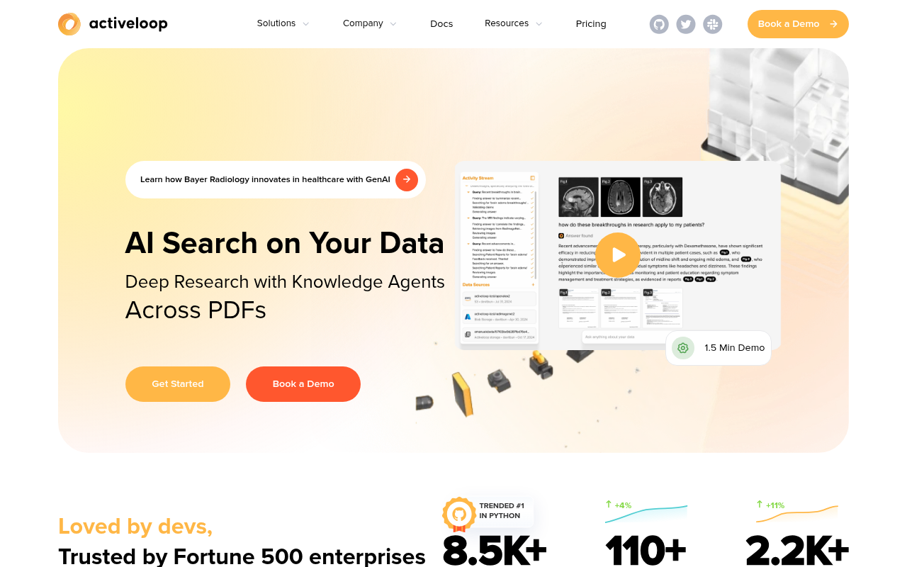 Screenshot of Activeloop Deep Lake: The Database Powering Accurate AI