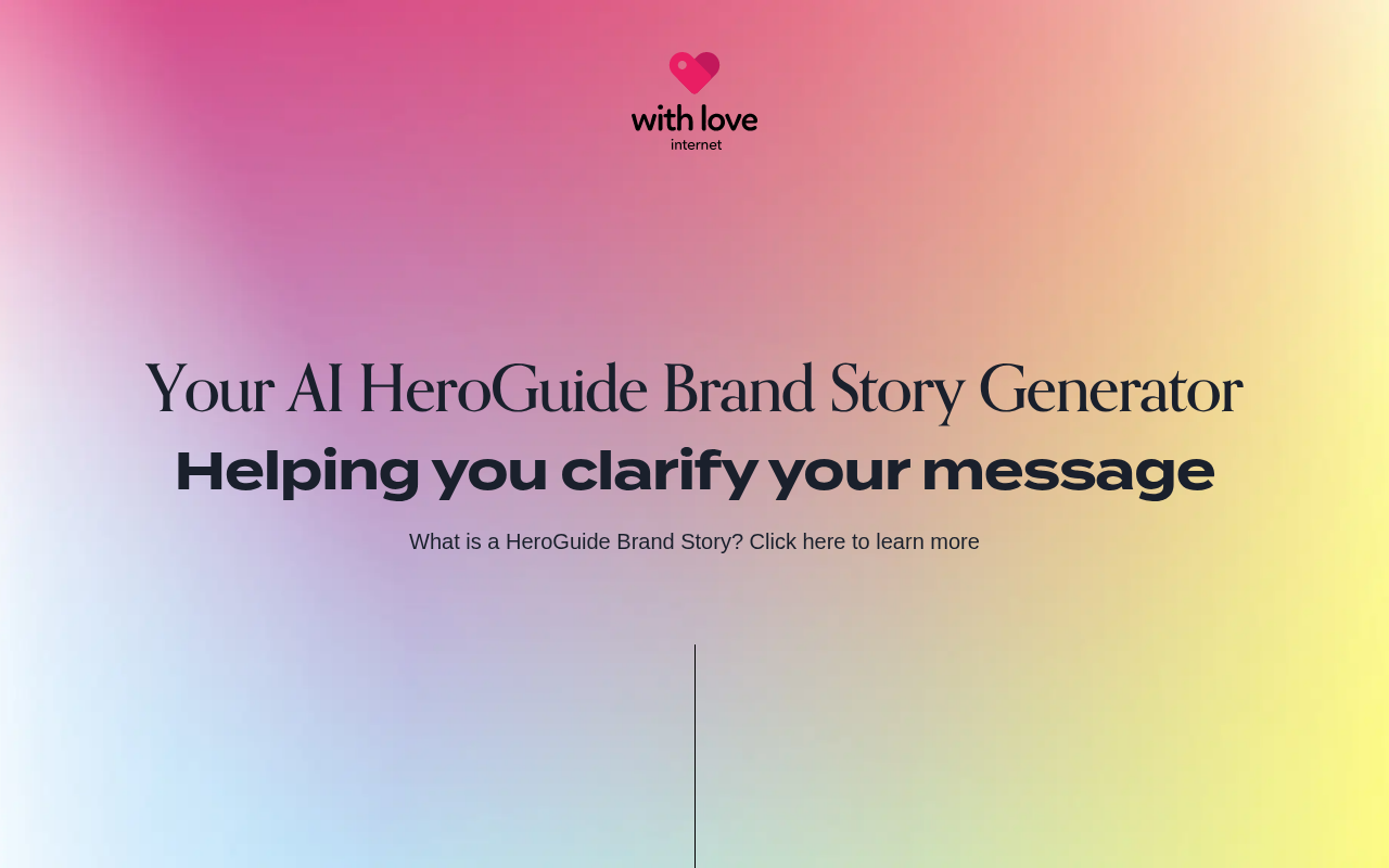 Screenshot of Unleash Your Brand's Story with HeroGuide's AI Generator