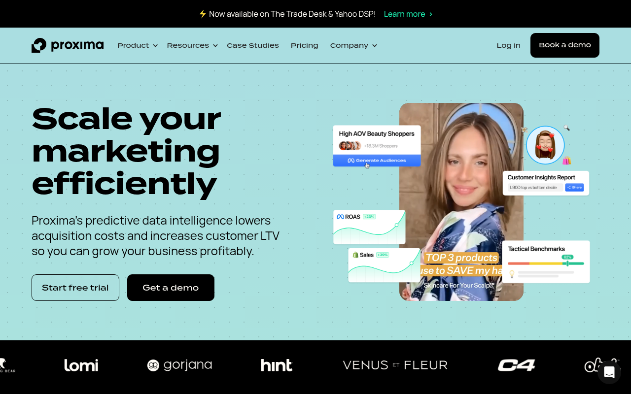 Screenshot of Proxima AI: Supercharge Your Marketing with Predictive Data Intelligence