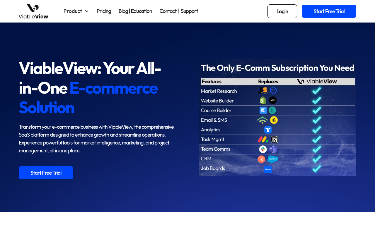 Screenshot of ViableView: AI Market Research for Every Entrepreneur