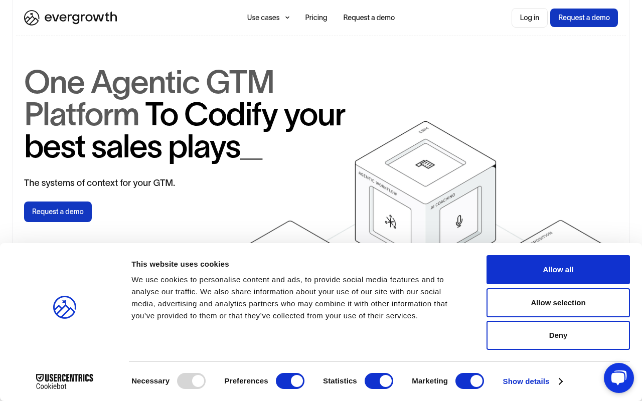 Screenshot of Evergrowth: AI-Powered Sales Intelligence for Optimized Outreach