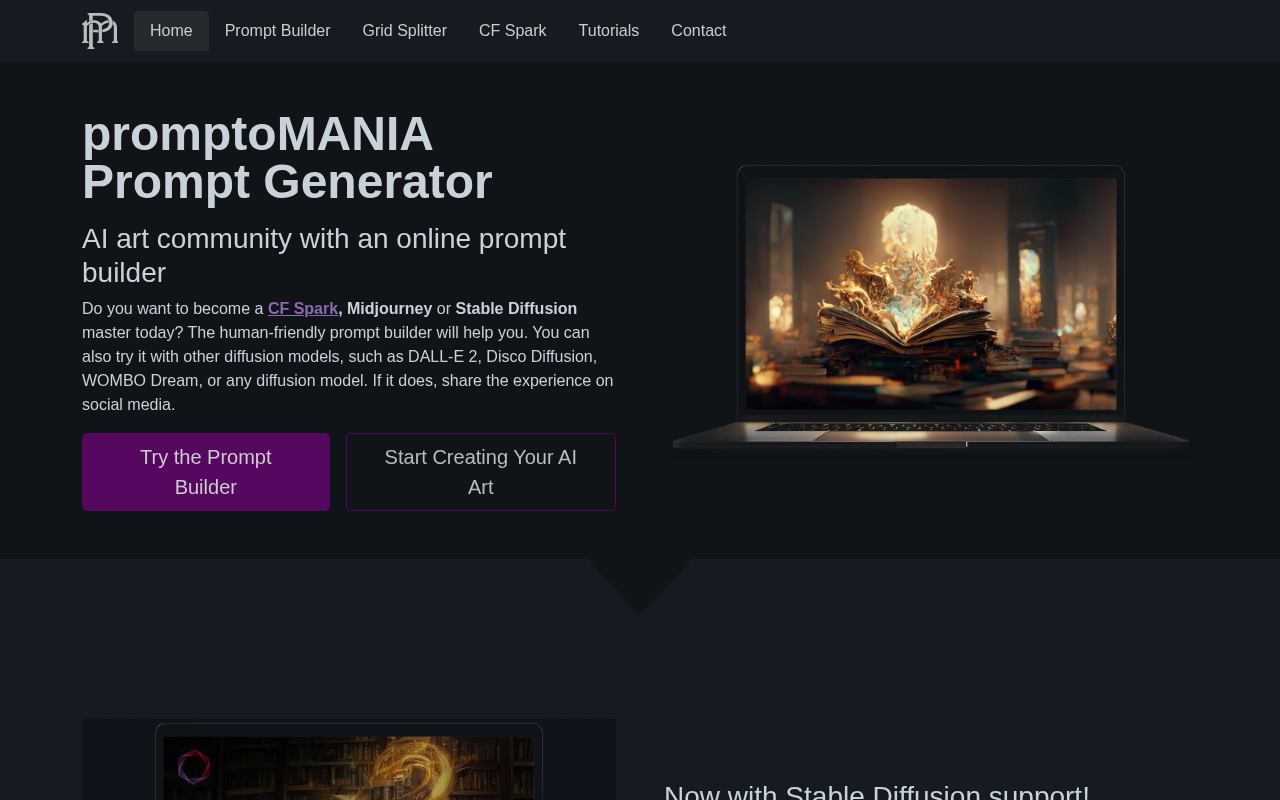 Screenshot of PromptoMANIA: Unleash Your AI Art with Powerful Prompts