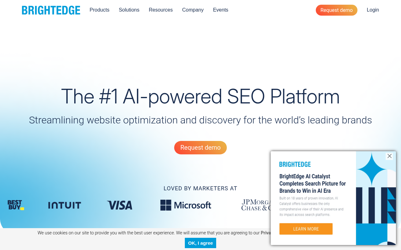 Screenshot of BrightEdge: AI-Powered SEO and Content Marketing Review