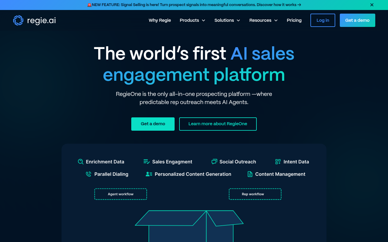 Screenshot of Regie.ai: The AI-Powered Sales Engagement Platform Revolutionizing Prospecting