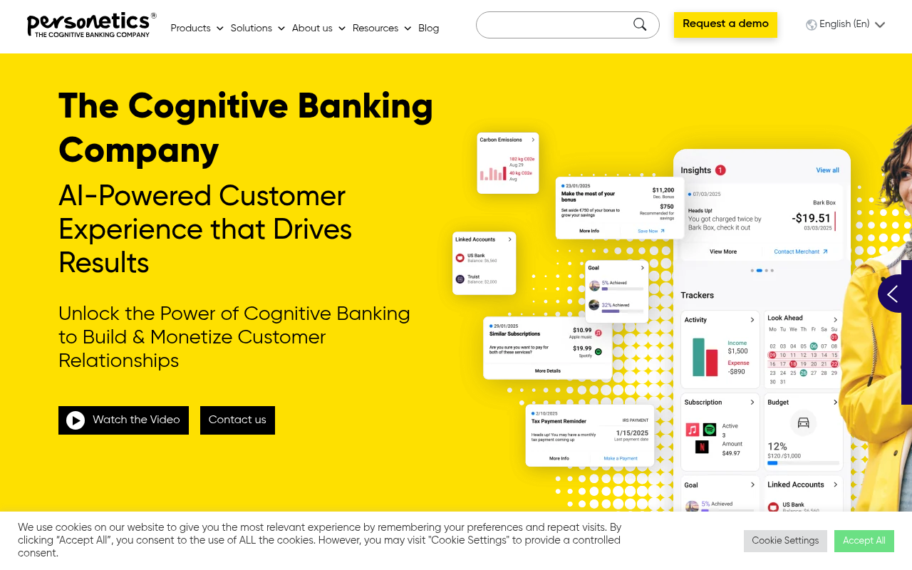 Screenshot of Personetics: AI-Powered Personal Finance Management for Banks