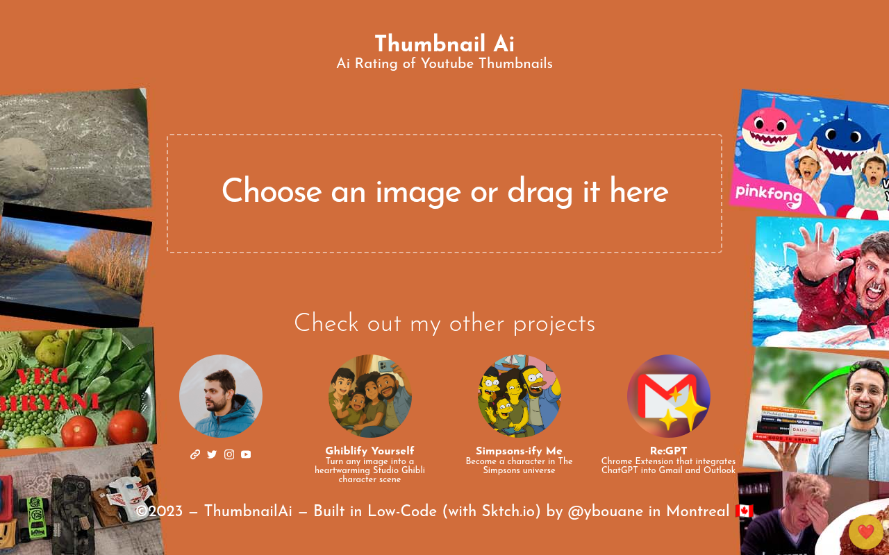 Screenshot of ThumbnailAI: AI-Powered YouTube Thumbnail Analyzer for Max Clicks