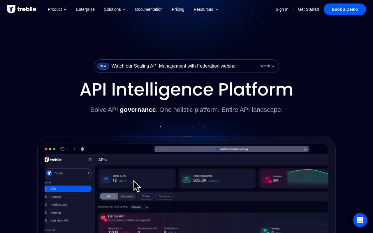 Screenshot of Treblle: The Smart Way to Manage and Understand Your APIs