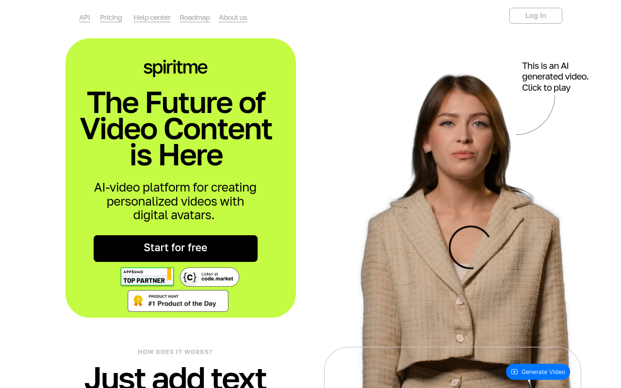 Screenshot of Spiritme Review: Create Engaging AI Avatar Videos Instantly