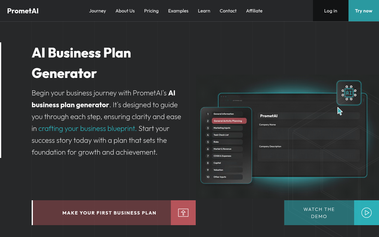 Screenshot of Prometai: AI-Powered Productivity for Streamlined Workflows
