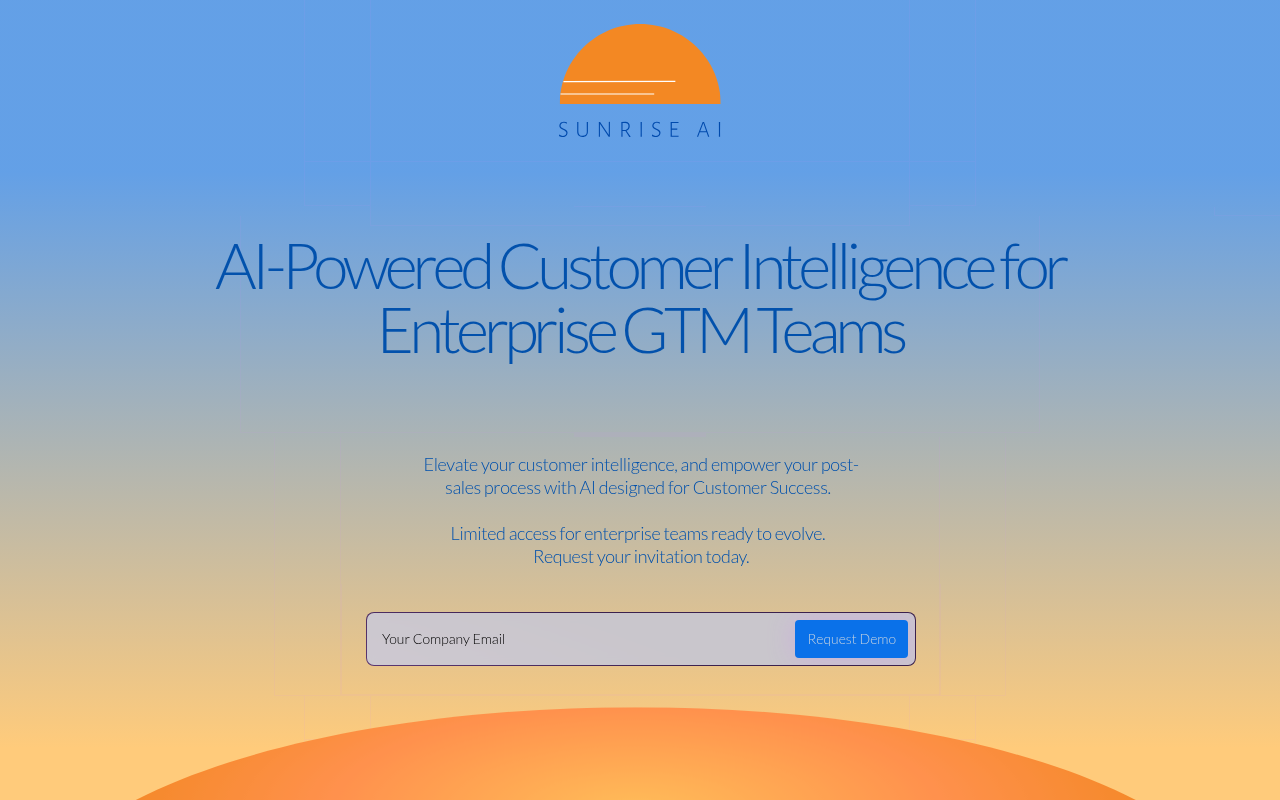 Screenshot of Sunrise AI: Empowering Enterprise GTM Teams with Secure AI Agents