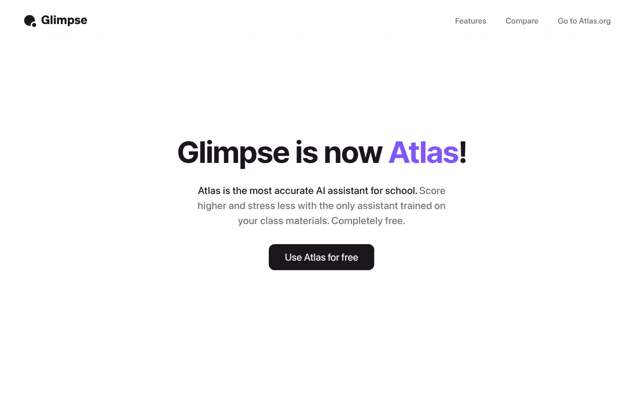 Screenshot of Glimpse Review: Your AI-Powered Browser Assistant