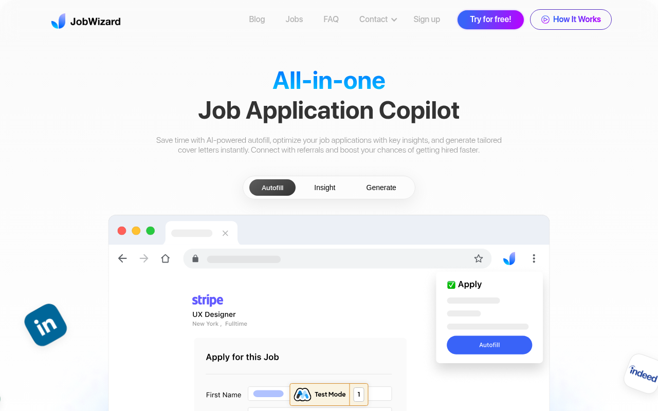 Screenshot of JobWizard: Ace Your Job Search with AI