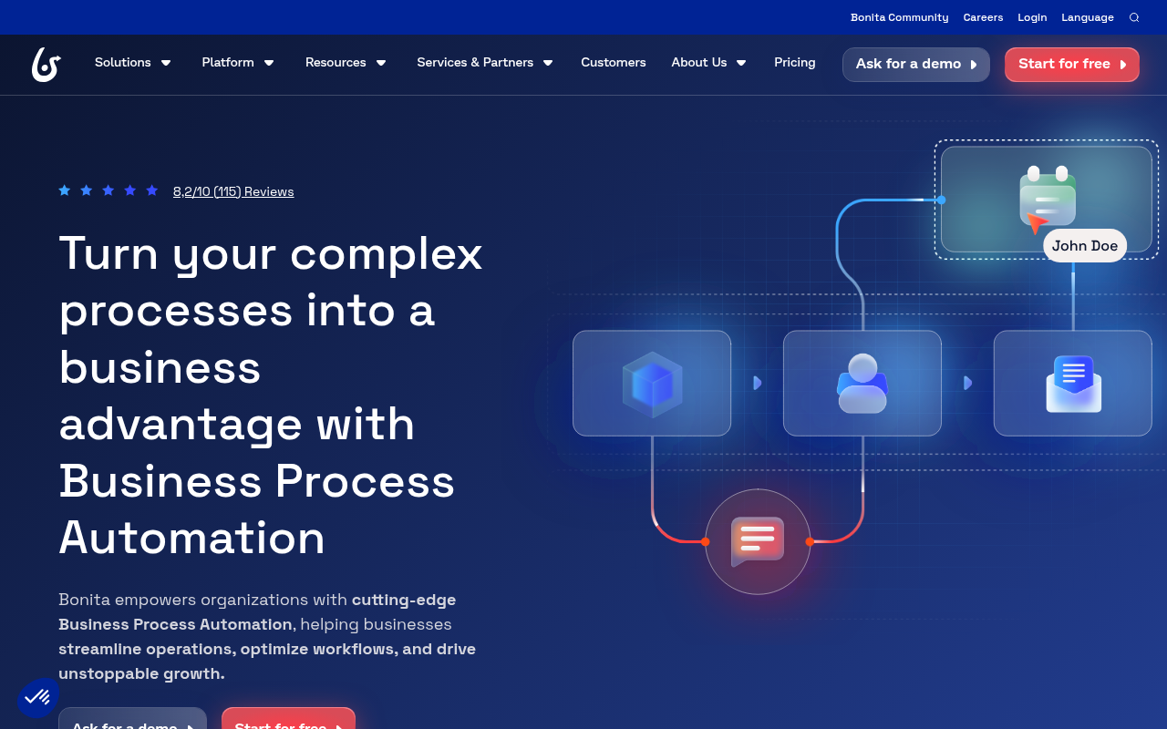 Screenshot of Bonita: Your Business Process Automation Powerhouse