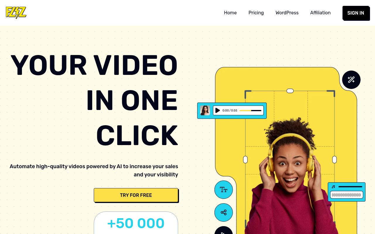 Screenshot of Create Engaging Videos Effortlessly with Fliz AI