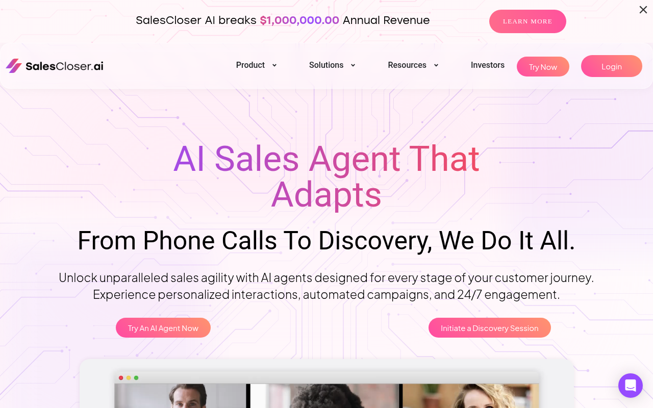 Screenshot of SalesCloser AI: Automate Your Sales Demos and Close More Deals
