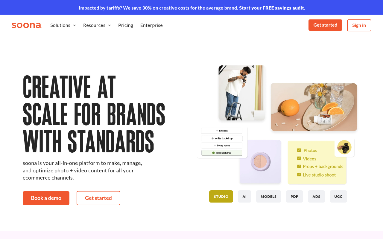Screenshot of Elevate Your E-commerce: A Comprehensive Review of Soona