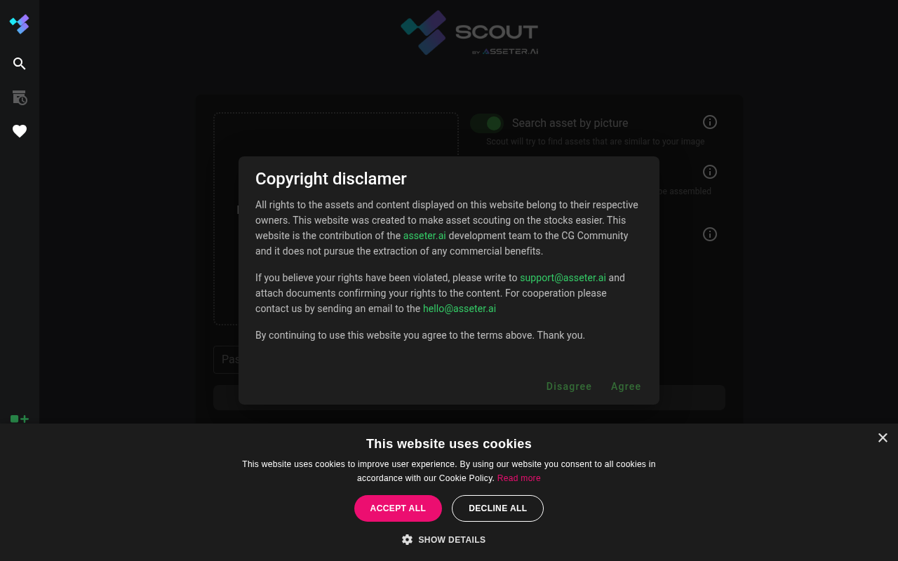 Screenshot of Assets Scout: AI-Powered 3D Asset Search for Designers