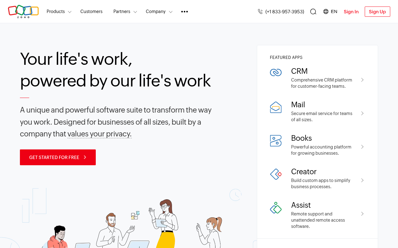 Screenshot of Zoho: The All-in-One Business Software Suite Review