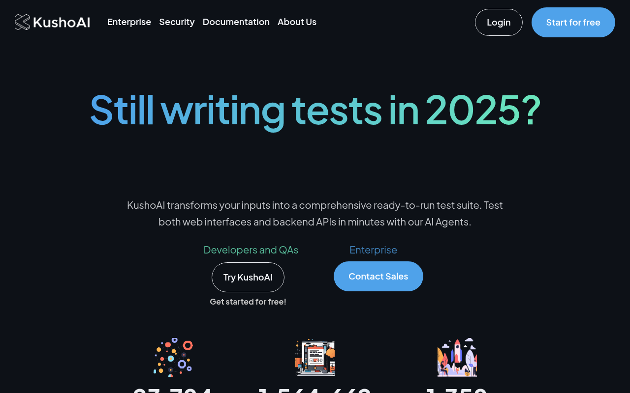 Screenshot of Kusho AI: Revolutionizing Software Testing with AI Agents