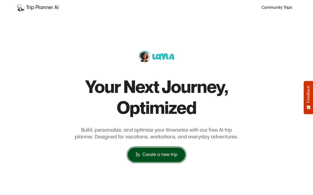 Screenshot of Trip Planner AI: Your AI-Powered Travel Itinerary Generator