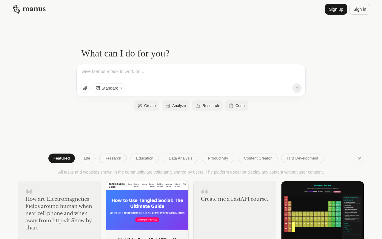 Screenshot of Manus AI: Automate Your Life with This Powerful AI Agent