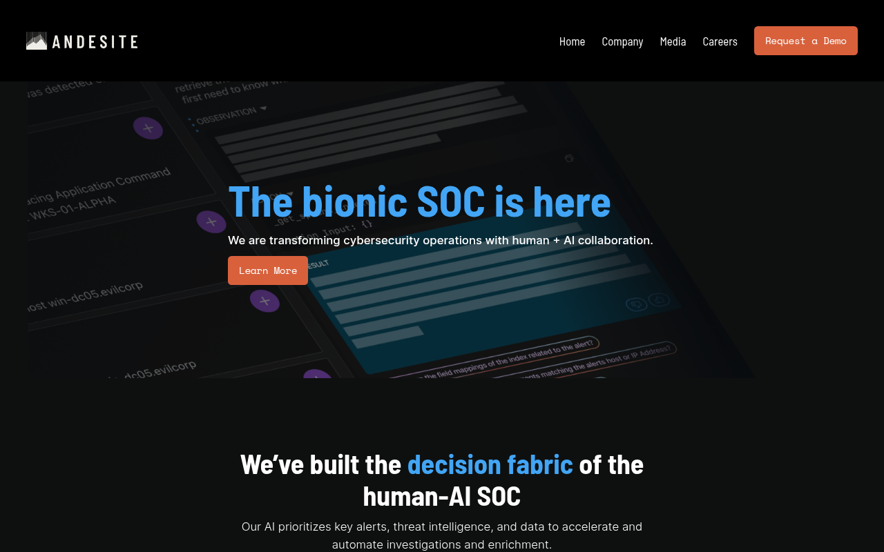 Screenshot of Andesite AI: Supercharge Your Spreadsheets with AI