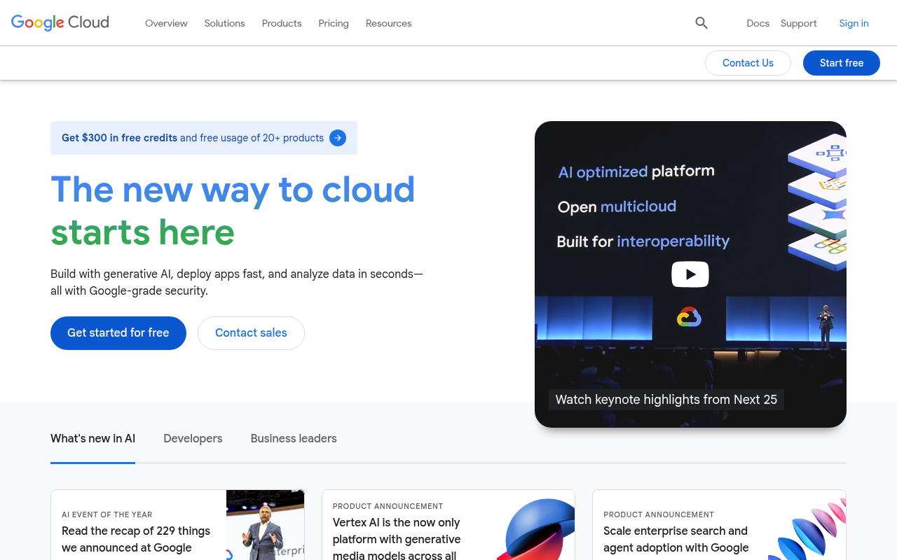 Screenshot of Google Cloud: Your Comprehensive Guide to Cloud Computing Solutions