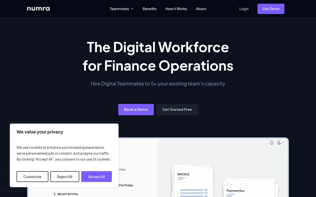 Screenshot of Numra AI: Supercharge Your Productivity with Intelligent Automation