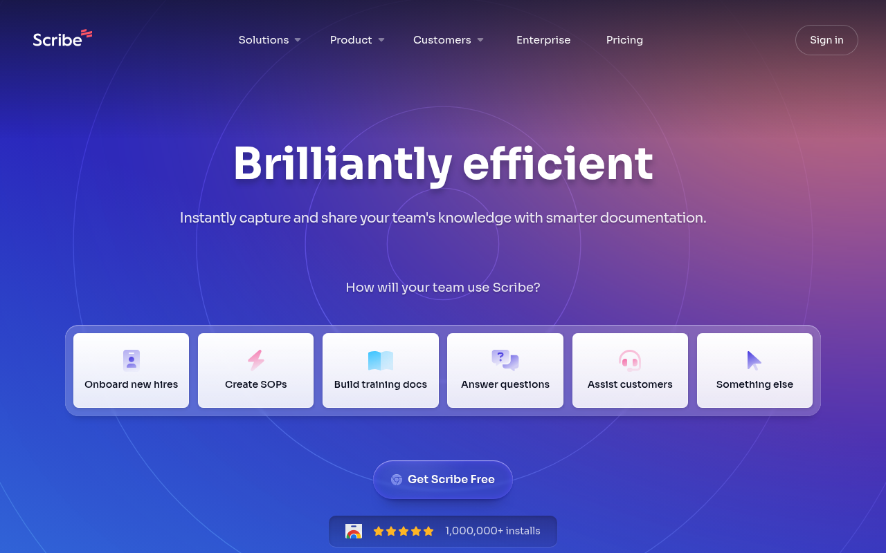 Screenshot of Scribe: Automate Your Documentation with AI Magic