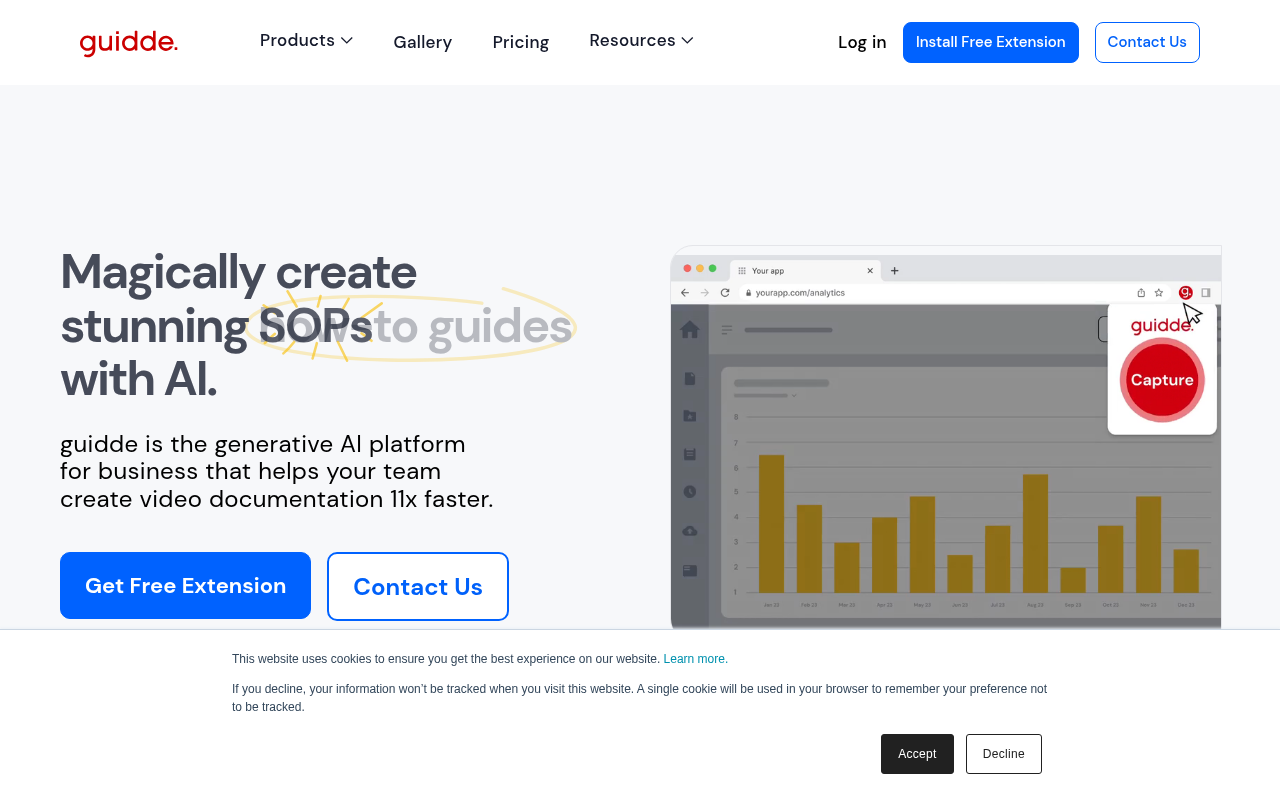 Screenshot of Effortless Video Documentation with Guidde AI