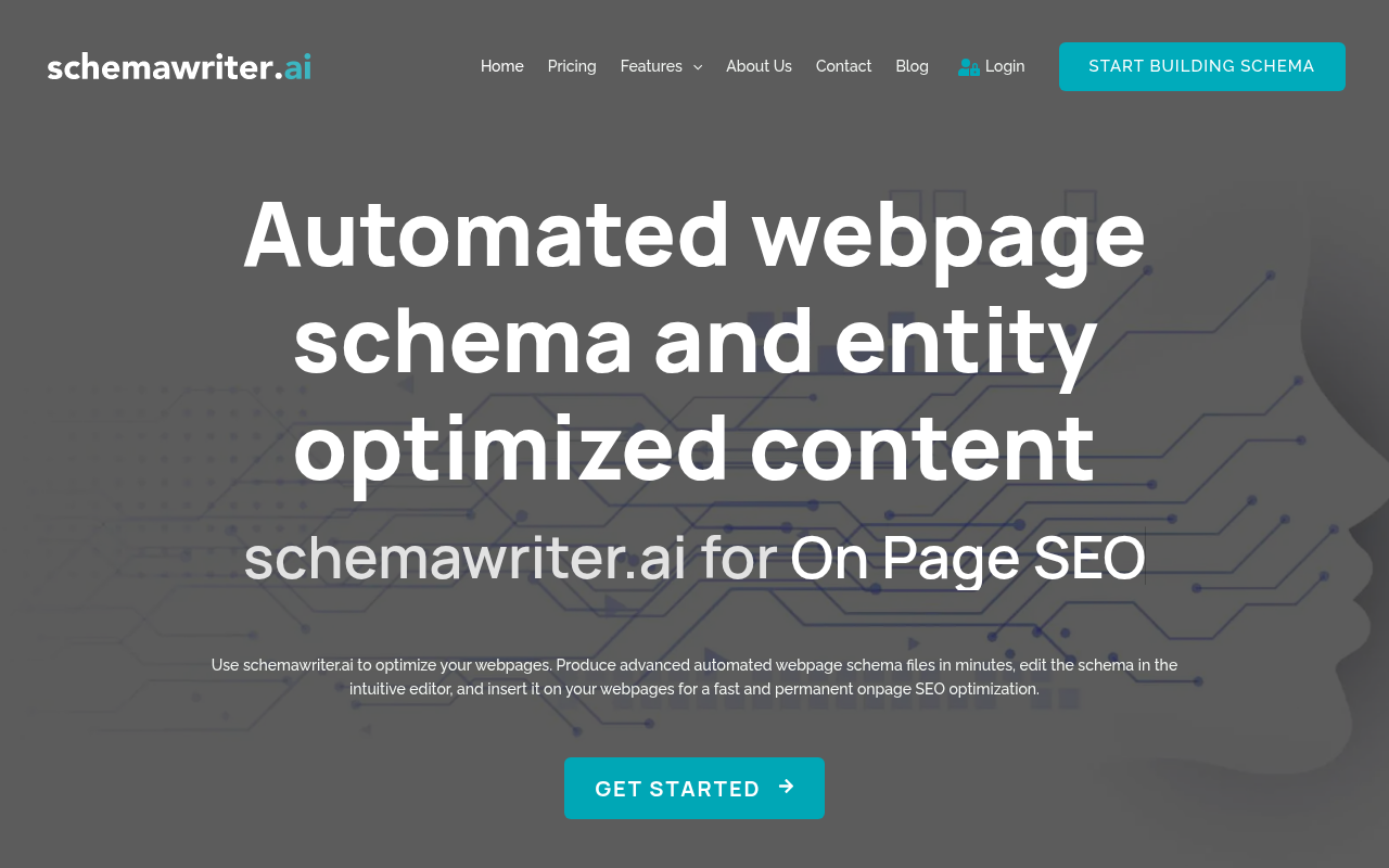 Screenshot of Unlock SEO Success with **Schemawriter.ai**: AI-Powered Schema & Entity Optimization