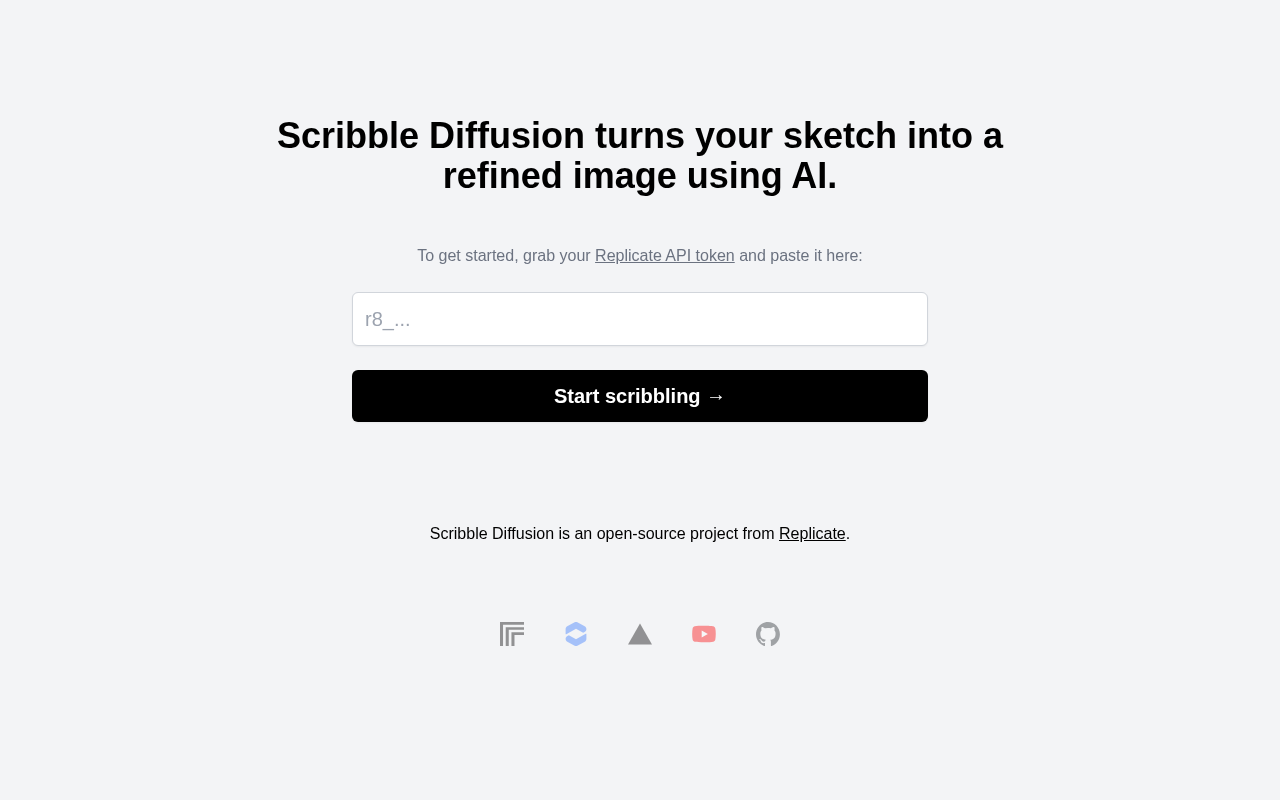 Screenshot of Scribble to Image: AI-Powered Art Generation with Scribble Diffusion