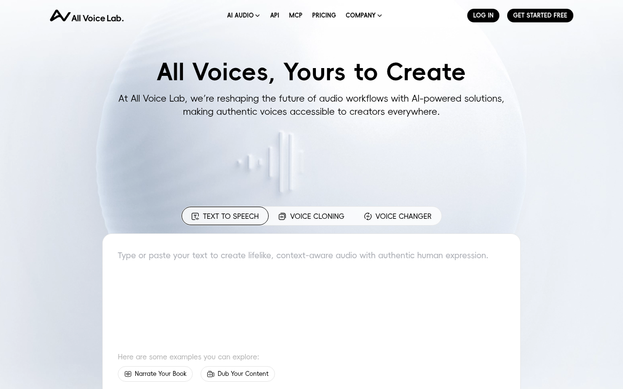 Screenshot of AllVoiceLab: AI Voice Transformation Studio