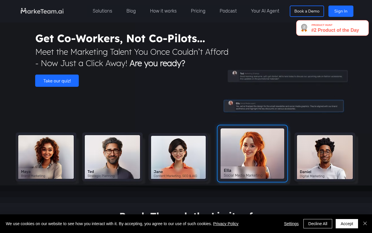 Screenshot of Unlock Growth: A Deep Dive into Marketeam.ai's AI Marketing Team