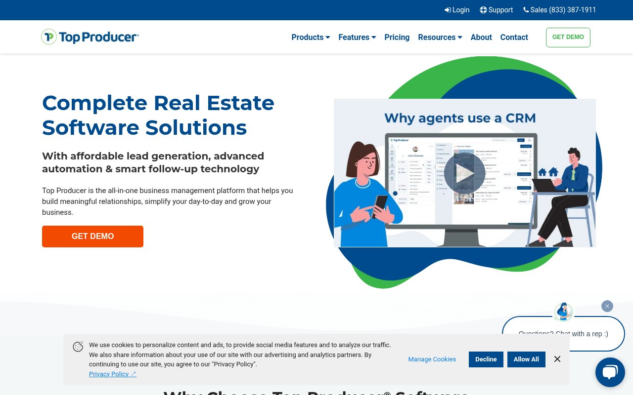 Screenshot of Top Producer: AI-Powered Real Estate CRM for Maximizing Sales