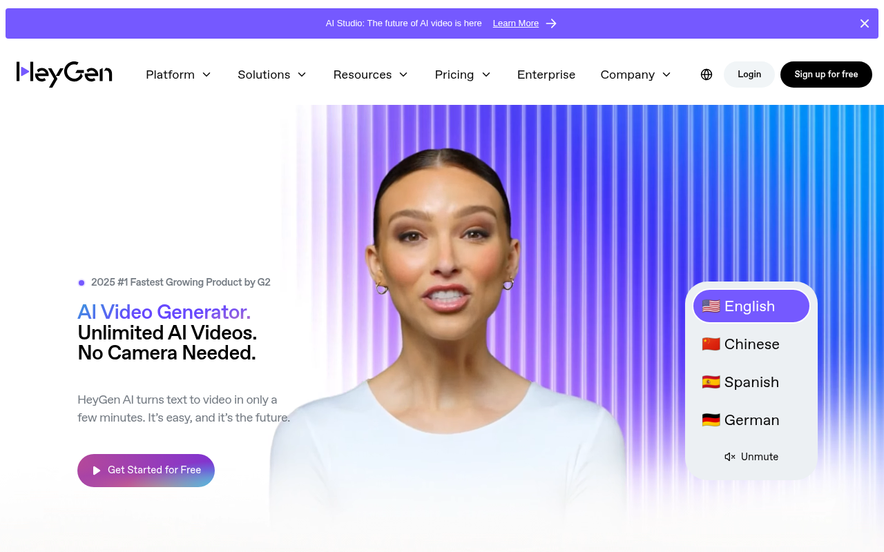 Screenshot of HeyGen AI Video Generator: Review, Features, and Pricing