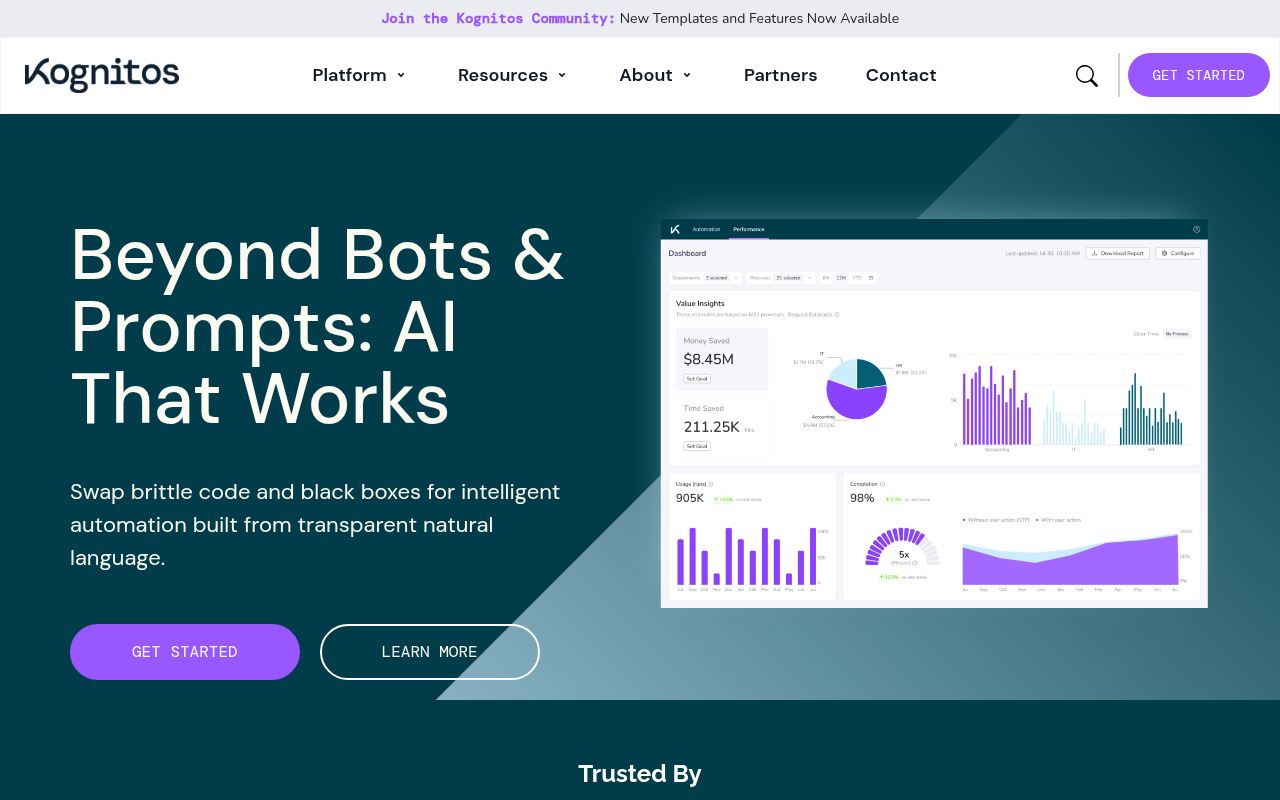 Screenshot of Kognitos: AI-Powered Workflow Automation Review