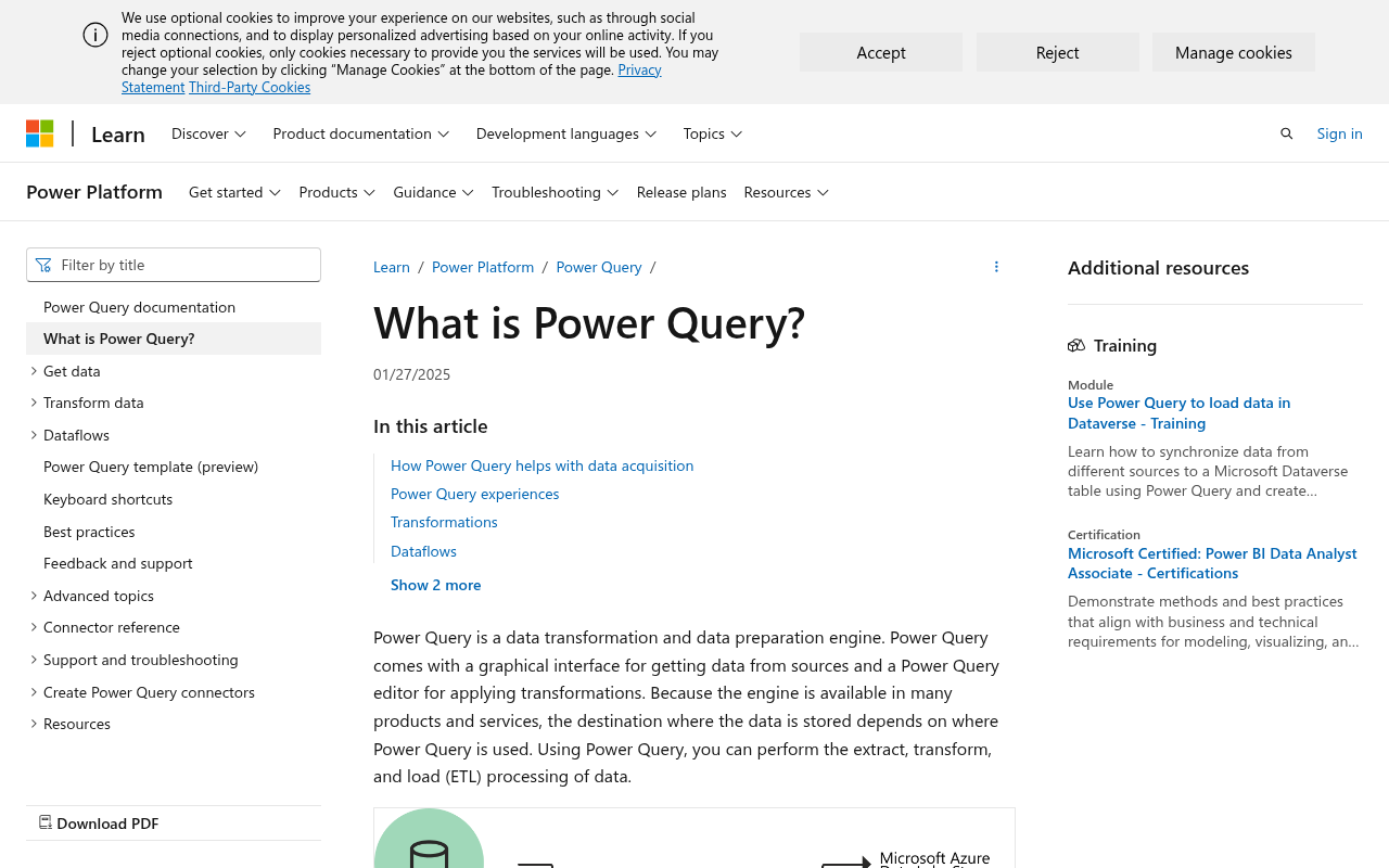 Screenshot of Microsoft Power Query: Your Ultimate Data Transformation Tool