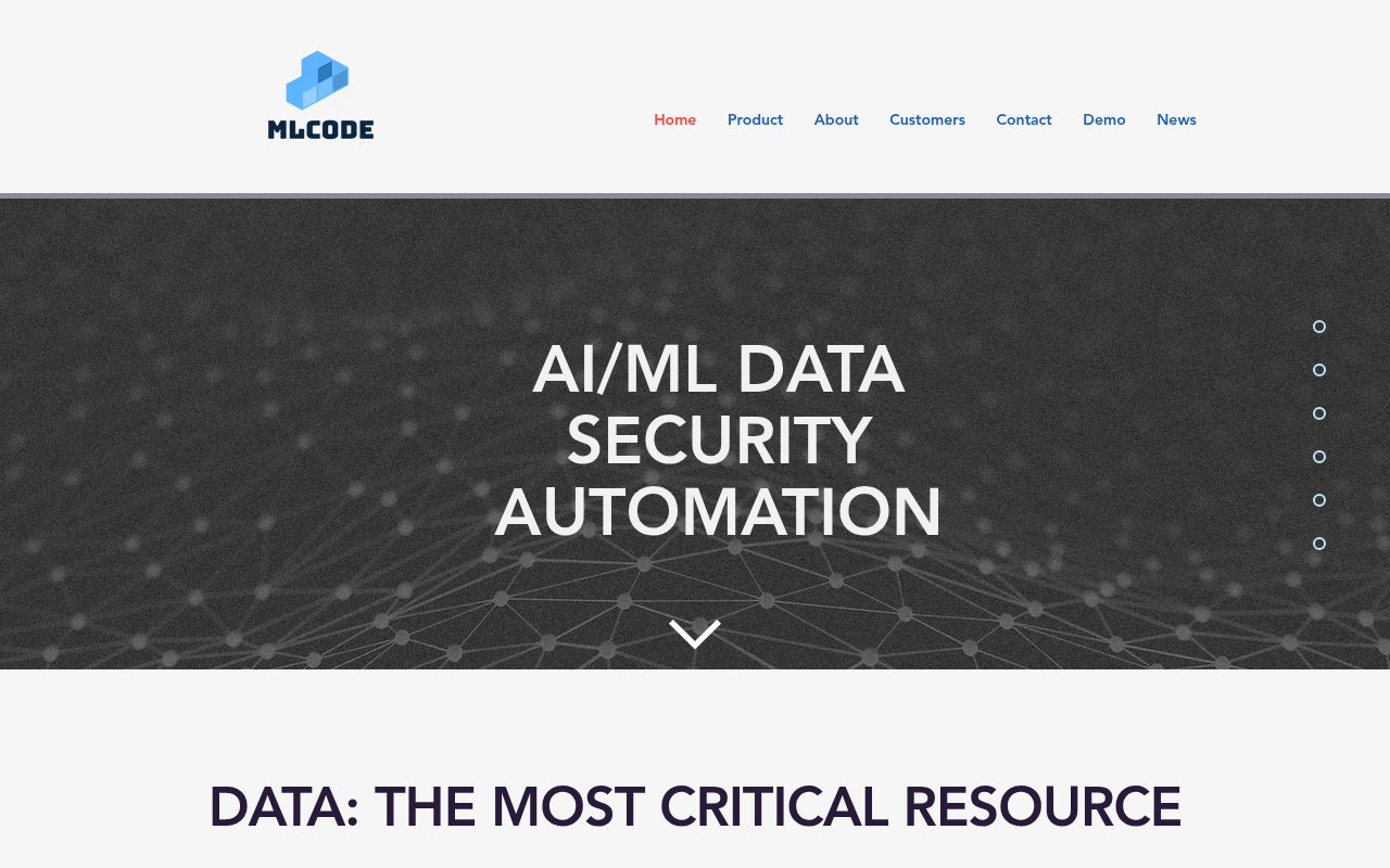 Screenshot of MLCode: AI-Powered Data Security Automation Review