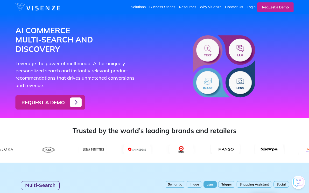 Screenshot of Visenze: AI-Powered Visual Search and Recommendation Engine