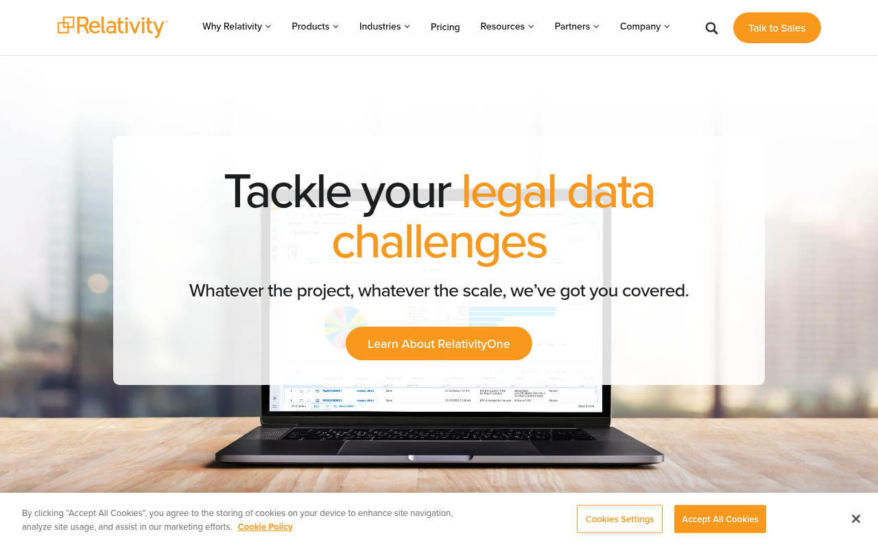 Screenshot of Relativity: AI-Powered eDiscovery Software for Complex Legal Challenges
