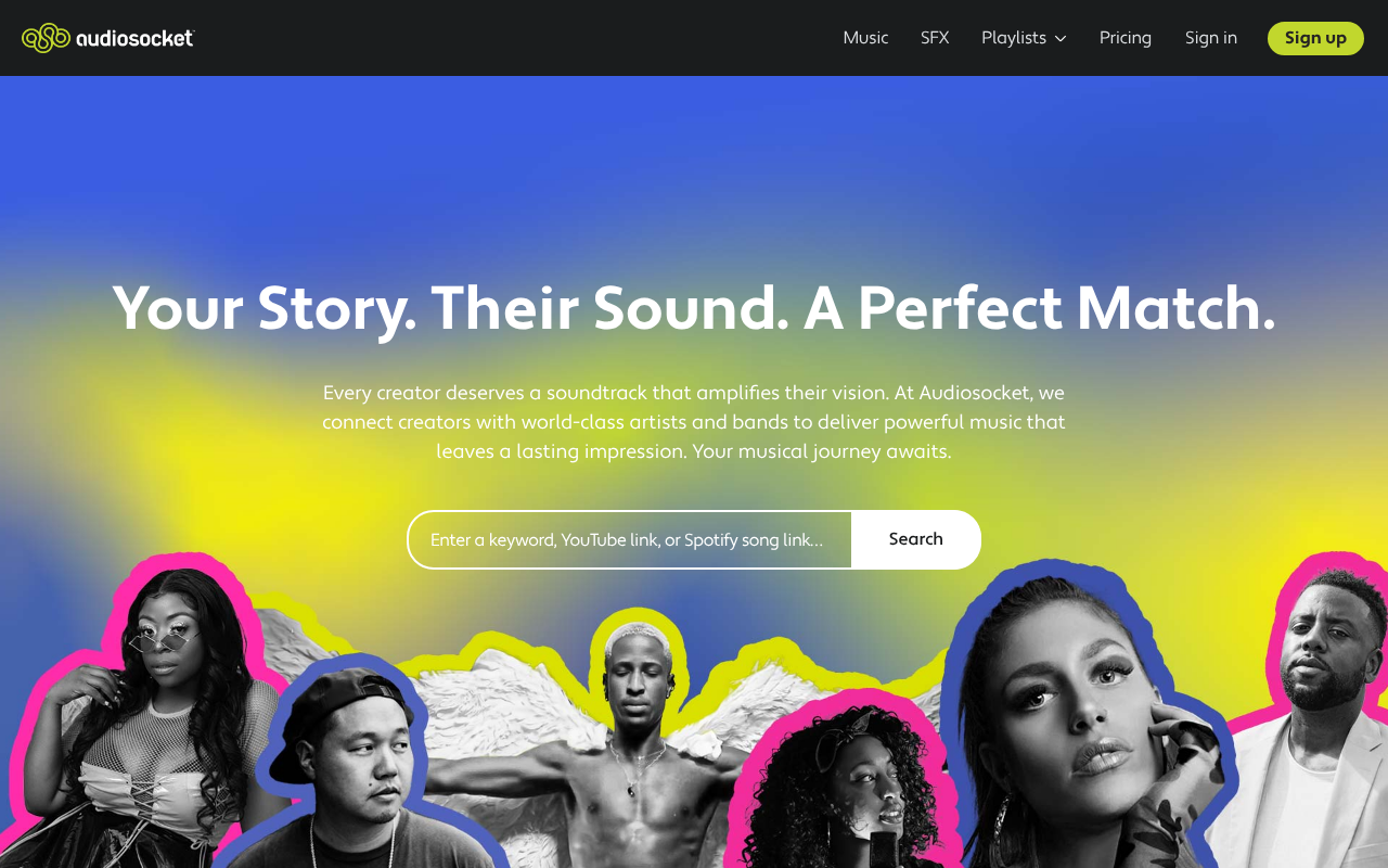 Screenshot of Audiosocket Review: Streamline Music Licensing for Your Creative Projects