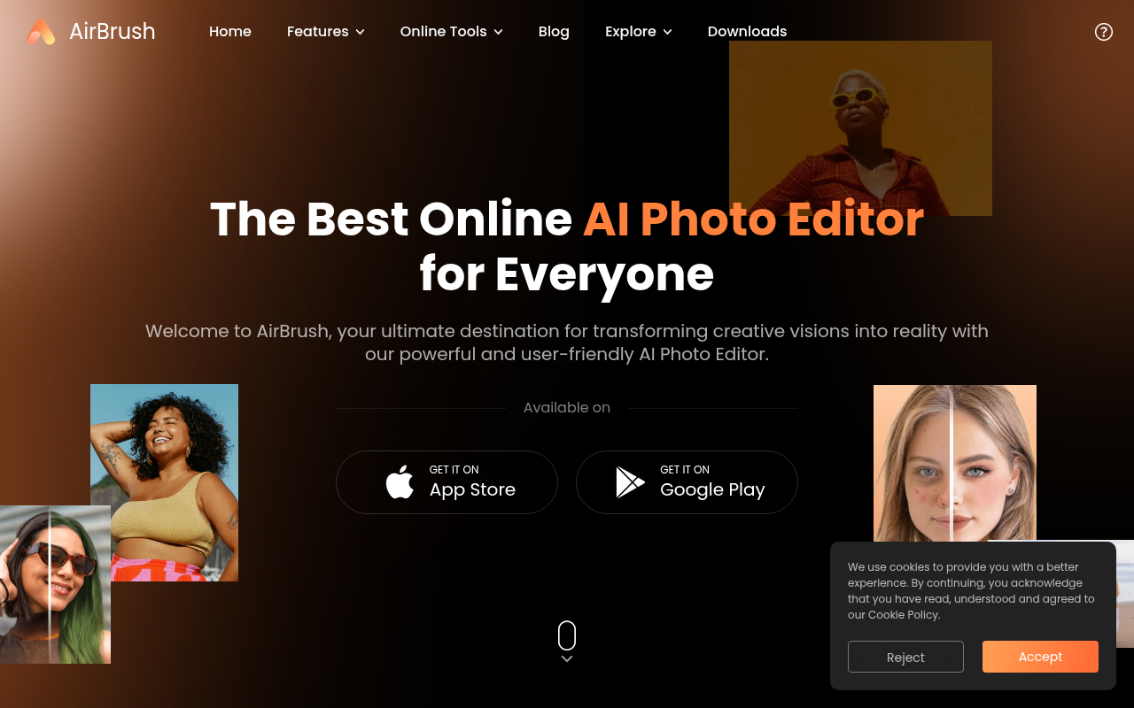 Screenshot of AirBrush AI Photo Editor: Enhance Photos Online Instantly