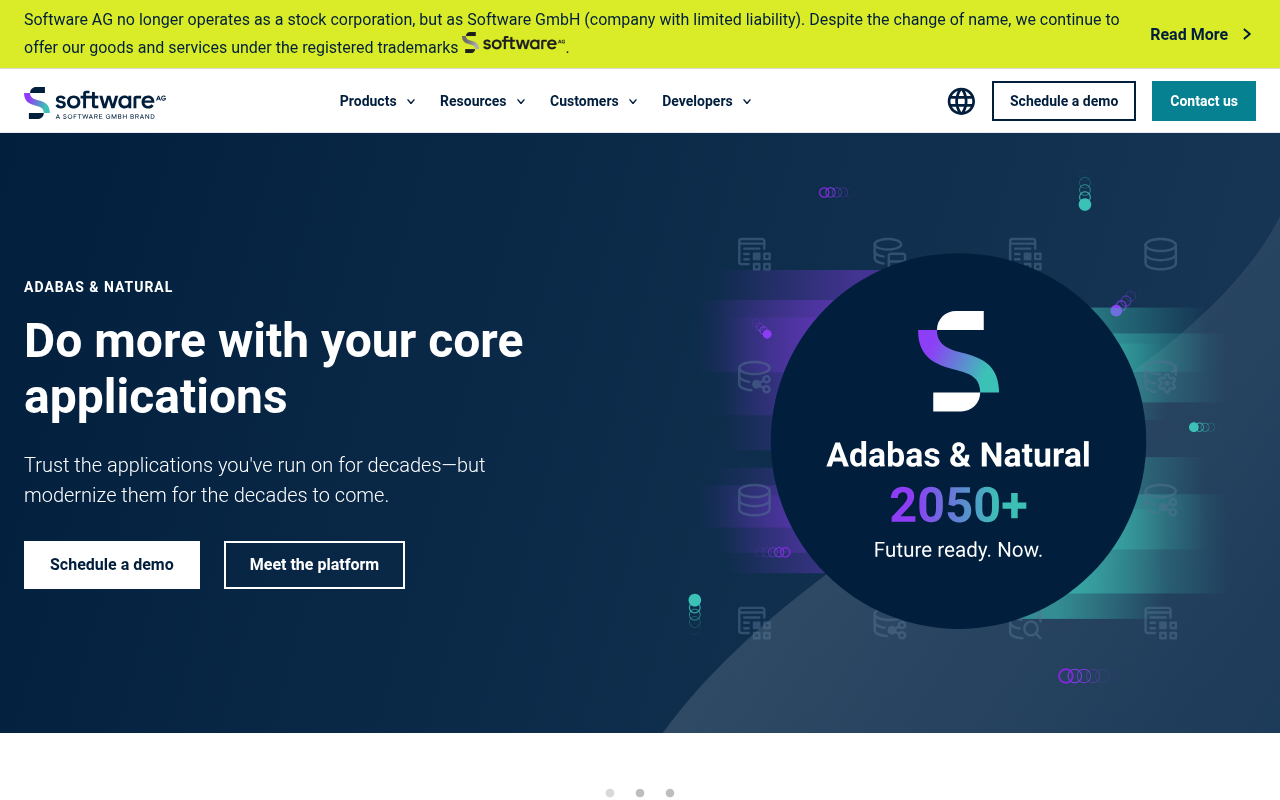 Screenshot of Software AG: Enterprise Solutions for a Connected World